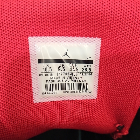 Jordan Black and Red Athletic Shoes - Picture 4 of 6